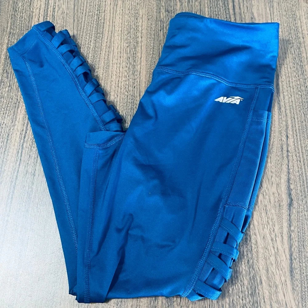 Avia Women's Leggings in Vibrant Blue - Picture 2 of 8